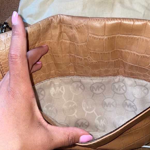 michael kors crocodile leather crocodile leather shoulder purse - Picture 4 of 14